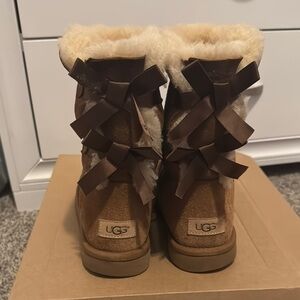 UGG Tan Winter Rain Boots with Sheepskin Lining